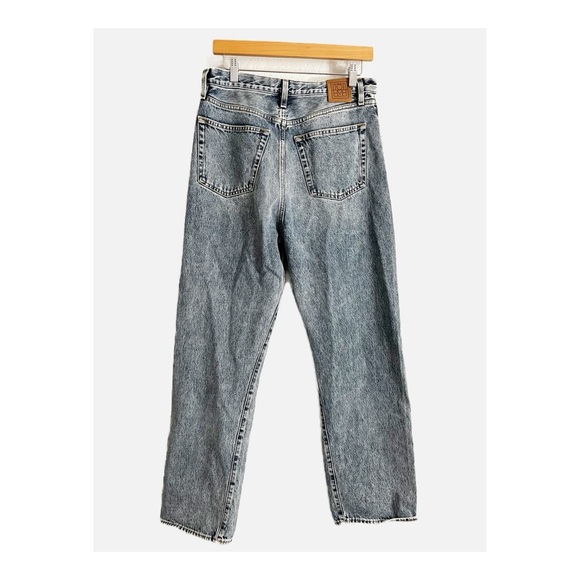 Toteme Twisted Seam Straight Wide Leg Jeans 29 Worn Wash Blue - Picture 3 of 12